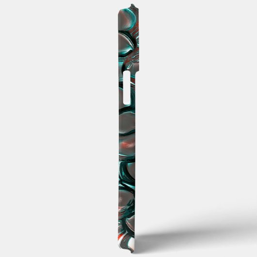 銅にマットな灰色の石を溶かすバーチャルな宝石 Case-Mate iPhoneケース (裏面 / 右)