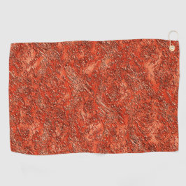 銅に赤い（鳥）ショウジョウコウカンチョウの小さな溝のテクスチャ ゴルフタオル