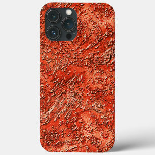 銅に赤い（鳥）ショウジョウコウカンチョウの小さな溝のテクスチャ iPhone 13 PRO MAXケース