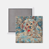 銅のかわいいモーキーマグネット マグネット (正面/裏面)