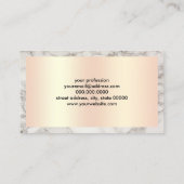 銅のばら色の金ゴールドのパイナップル大理石のメーキャップアーティスト 名刺 (裏面)