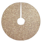 銅のばら色の金ゴールドの金属グリッター ブラッシュドポリエステルツリースカート (正面)