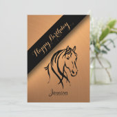 銅のウマ科の誕生日パーティーへの招待 招待状 (スタンド正面)