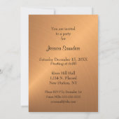 銅のウマ科の誕生日パーティーへの招待 招待状 (裏面)