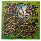 銅のケルト結び目模様(セラミックタイル) タイル (正面)