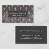 銅のサボテンのモダンでシックなGeoの三角形の勾配 名刺 (正面/裏面)