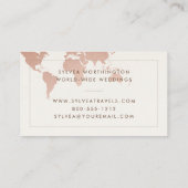 銅のタンブラウン旅行世界地図 名刺 (裏面)