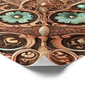 銅のターコイズフィラーツフレーム聖書の詩 ポスター (角)