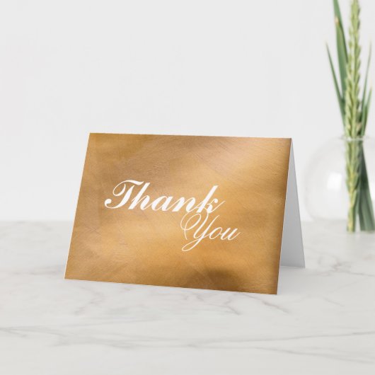 銅のブラシ仕上げ サンクス サンキューカード (正面)