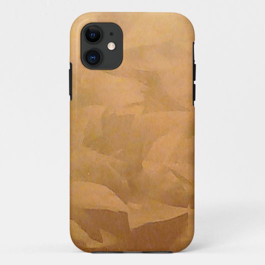 銅のメタリックハンドブラシ仕上げ Case-Mate iPhoneケース (裏面)