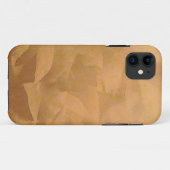 銅のメタリックハンドブラシ仕上げ Case-Mate iPhoneケース (裏面(横))