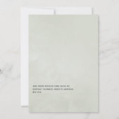 銅のユーカリの幾何学的デザイン 招待客リスト縮小のお知らせ 案内状 (裏面)