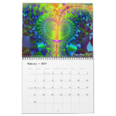 銅のリース、フラクタル2007年 カレンダー (2月 2027)