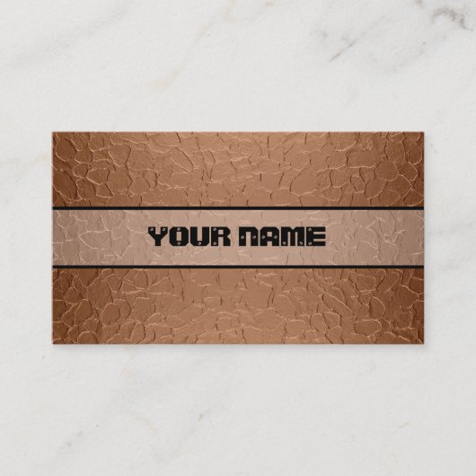 銅の光沢があるステンレス鋼の金属2 名刺 (正面)