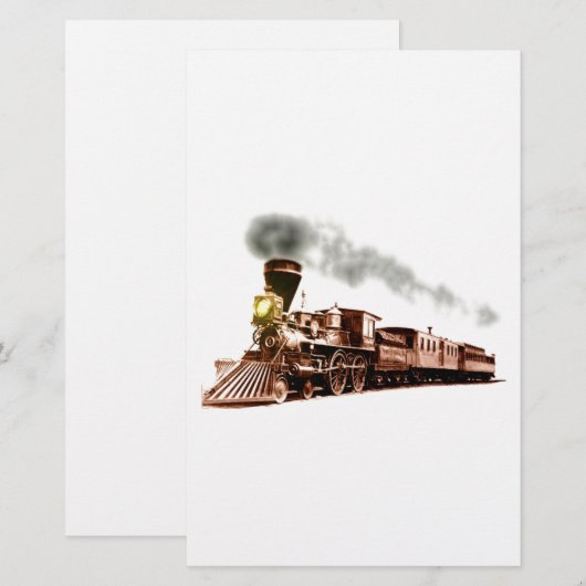 銅の列車 便箋 (正面/裏面)