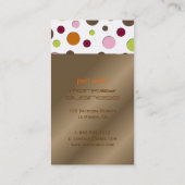 銅の名刺のコンフェッティス 名刺 (裏面)