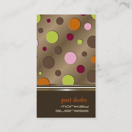 銅の名刺のコンフェッティス 名刺 (正面)