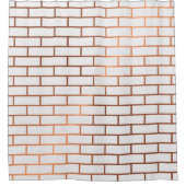 銅の地下鉄のタイルパターンシャワー・カーテン シャワーカーテン (正面)