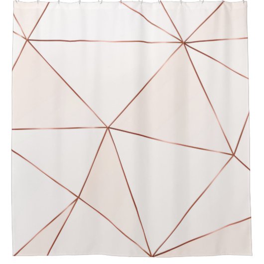 銅の多角形テクスチャ（青銅の滑空） シャワーカーテン (正面)