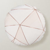 銅の多角形テクスチャ(青銅の滑空) ラウンドクッション (裏面)