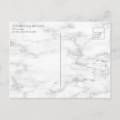 銅の幾何学的なバーガンディ大理石　日程を延期する 案内ポストカード (裏面)