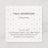 銅の幾何学的なパターン正方形の名刺 スクエア名刺 (裏面)