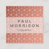 銅の幾何学的なパターン正方形の名刺 スクエア名刺 (正面)
