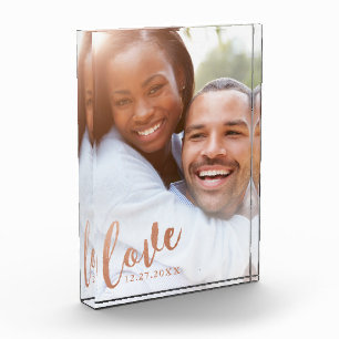 銅の愛のカリグラフィーオーバーレイ フォトブロック