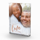 銅の愛のカリグラフィーオーバーレイ フォトブロック (右)