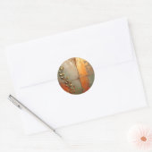 銅の擦り切れたテクスチャード金属 ラウンドシール (封筒)