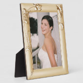 銅の枠の絵の花嫁にフォトプラークを追加 フォトプラーク (側面)