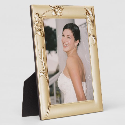 銅の枠の絵の花嫁にフォトプラークを追加 フォトプラーク (側面)