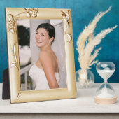 銅の枠の絵の花嫁にフォトプラークを追加 フォトプラーク (側面)