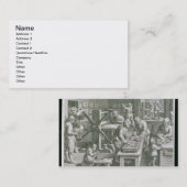 銅の版木、銅版、版画の発明は、めっきします20をからの「 名刺 (正面/裏面)