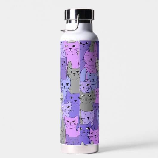 銅の真空絶縁された多くの紫色の猫 ウォーターボトル (右面)