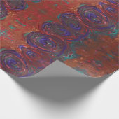 銅の紫色の渦巻 ラッピングペーパー (角)