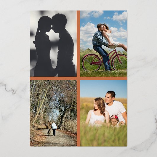 銅の結婚記念日7thパーティー6の写真 箔招待状 (裏面)