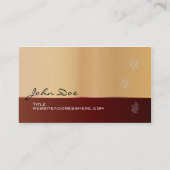 銅の葉 名刺 (裏面)