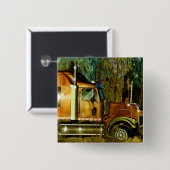 銅の貨物トラックの大きい装備のトラック運転手ボタン 缶バッジ (正面&裏面)