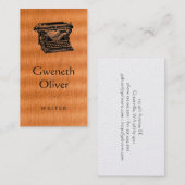 銅の質の執筆機械をタイプして下さい 名刺 (正面/裏面)