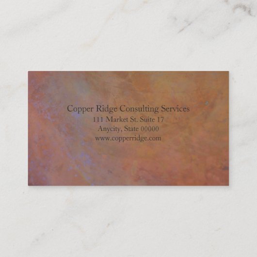 銅の質感 名刺 (裏面)