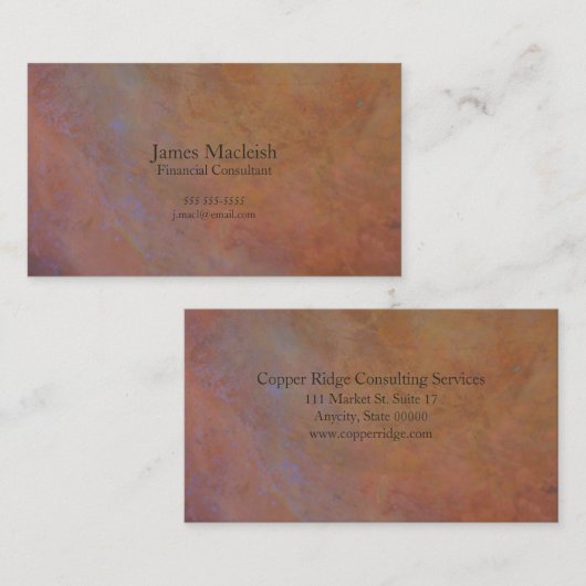 銅の質感 名刺 (正面/裏面)