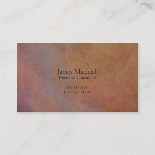 銅の質感 名刺 (正面)