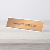 銅の輝き角度 デスクネームプレート (正面)