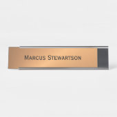 銅の輝き角度 デスクネームプレート (正面)