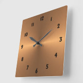 銅の輝き スクエア壁時計 (傾斜)