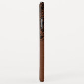 銅の金属背景に黒い曼荼羅 Case-Mate iPhoneケース (裏面/右)