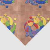 銅の鉄片のヘ音記号の虹のパズルの球 薄葉紙 (詳細)