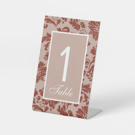 銅の錆のダマスク結婚式の習慣 台座サイン