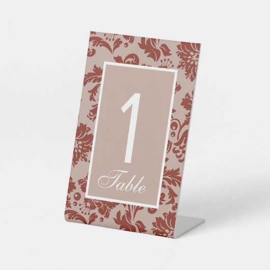 銅の錆のダマスク結婚式の習慣 台座サイン (正面)